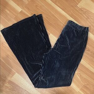 Velvet Navy Flare Pants